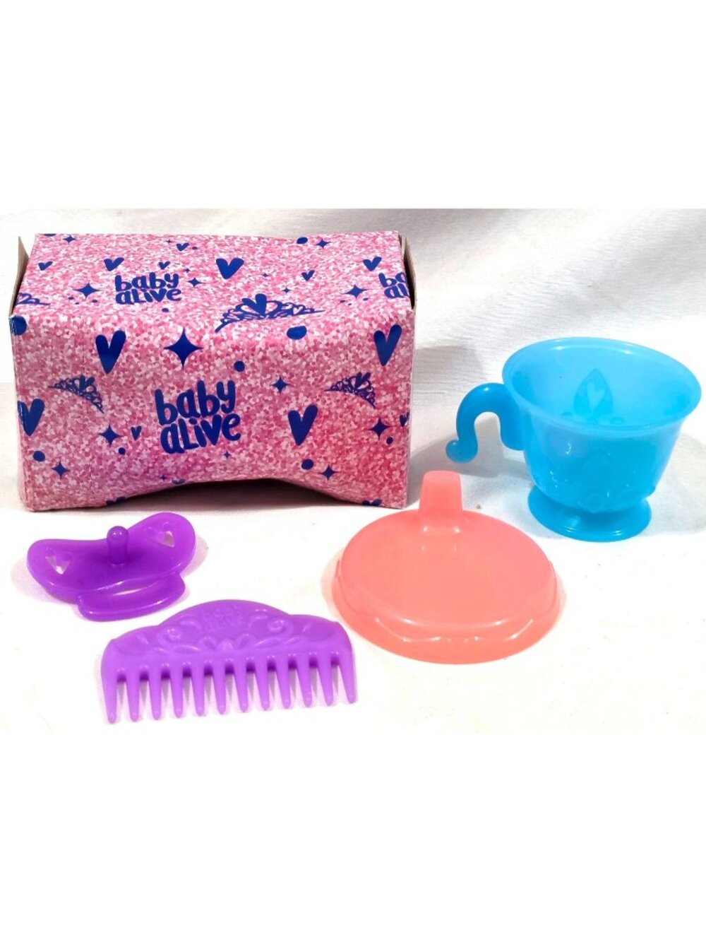 Baby Alive ACCESSORIES BOX Princess Ellie Grows Up Doll comb sippy cup pacifier